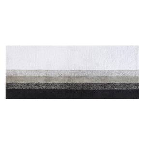 Avebury Grey 24 in. x 60 in. Stripe Cotton Bath Mat