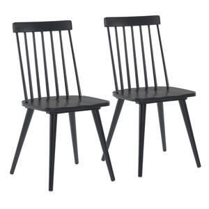 Riley black wood online dining chair