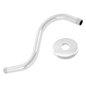 8 in. S-Shaped Shower Arm, Powder Coat White