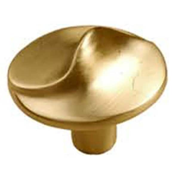Laurey Highline 1-3/8 in. Satin Brass Round Cabinet Knob