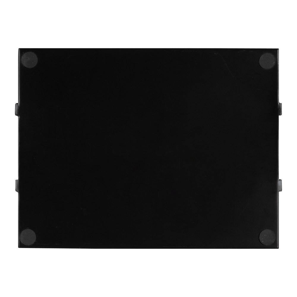 Sleek Black Metal Rectangular Serving Tray with Handles