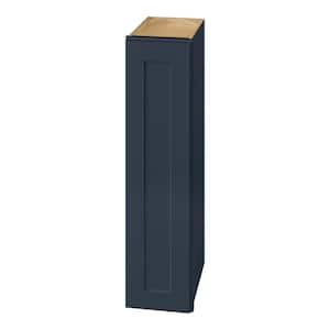 Avondale 9 in. W x 12 in. D x 36 in. H Ready to Assemble Plywood Shaker Wall Kitchen Cabinet in Ink Blue