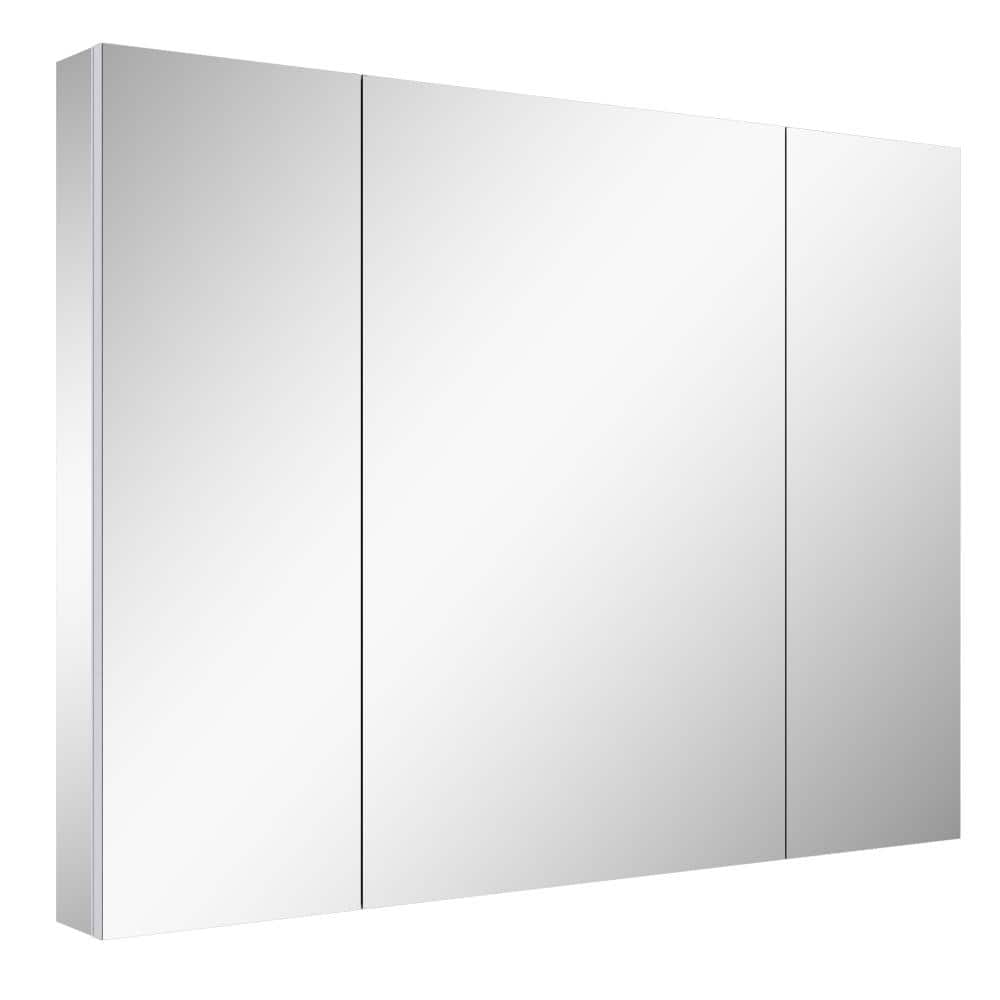 48 in. W x 36 in. H Rectangle Aluminum Bathroom Medicine Cabinet with Mirror, Soft Close Doors, Adjustable Glass Shelves price history on PriceWatchPro