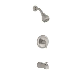 Constructor Single-Handle 1-Spray Tub and Shower Faucet in Brushed Nickel (Valve Included)