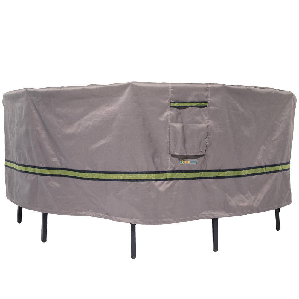 Soteria Gray Waterproof 108 Inch Round Patio Table Cover