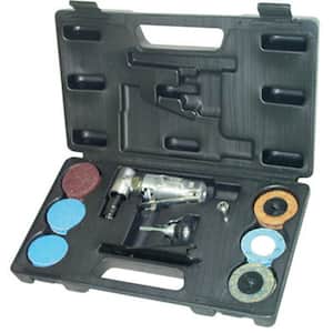 Mini Air Angle Grinder with 12-2 in. Discs and Case