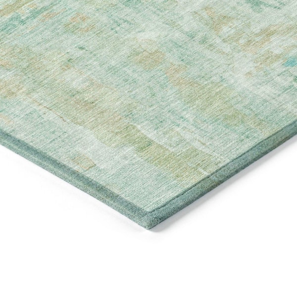 Chantille Machine Washable Indoor/Outdoor Abstract ACN2310 Turquoise 9 ft. x 12 ft. Area Rug