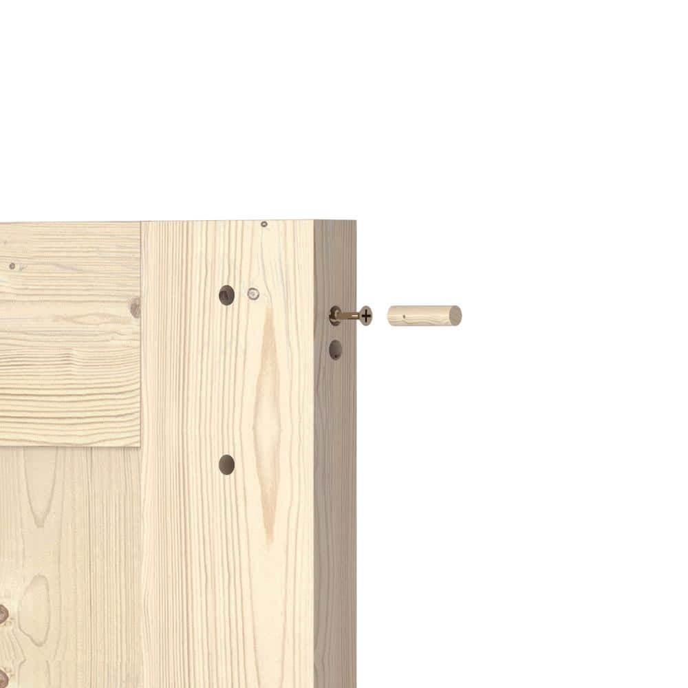 Knotty Wood 48" x 84" Unfinished Sliding Barn Door with Hardware Kit