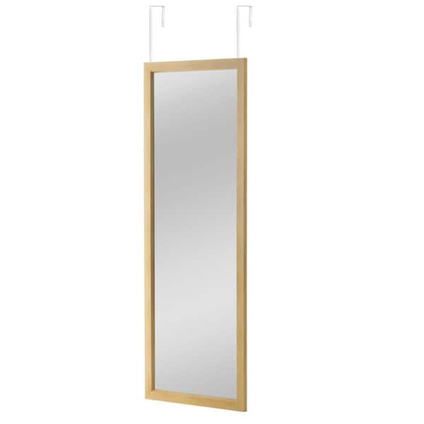 Unbranded 15.7 in. W x 51.2 in. H Rectangle Framed Brown Mirror