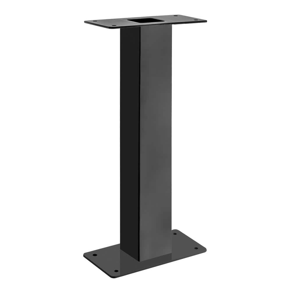 28" Black Galvanized Steel Mailbox Post