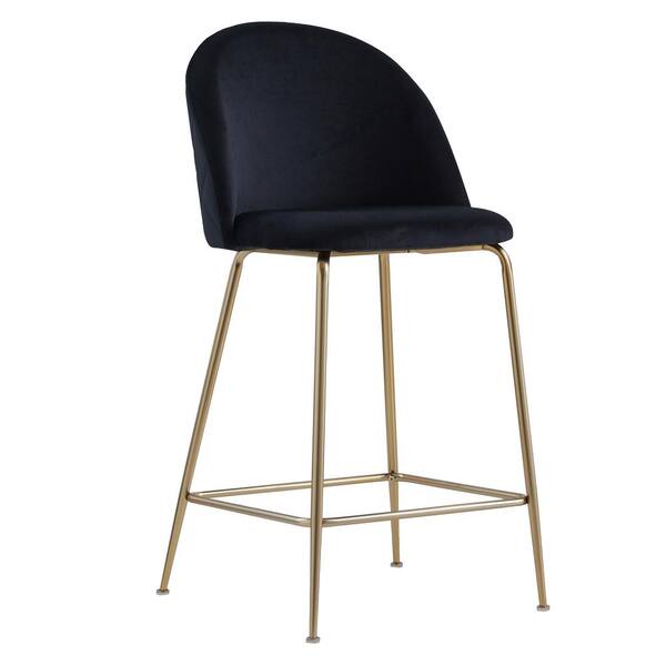 Best Master Furniture Miramar 39 in. H Black Velvet Metal Counter