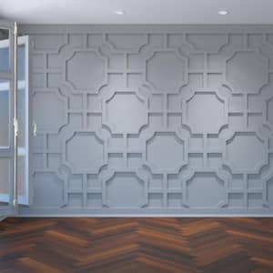 40 7/8 in.W x 23 3/8 in.H x 3/8 in.T Large Bradley Decorative Fretwork Wall Panels in Architectural Grade PVC