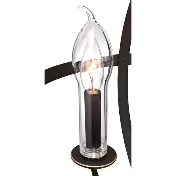 Stella Mira 6-Light Oil Rubbed Bronze with Highlights Outdoor Hanging Chandelier Stella Mira 6-Light Oil Rubbed Bronze with Highlights Outdoor Hanging Chandelier