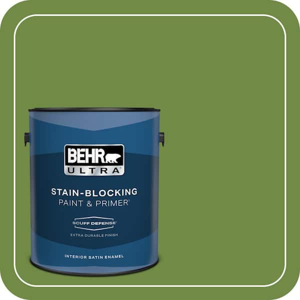 BEHR ULTRA 1 gal. #S-H-420 Shamrock Extra Durable Satin Enamel Interior Paint & Primer
