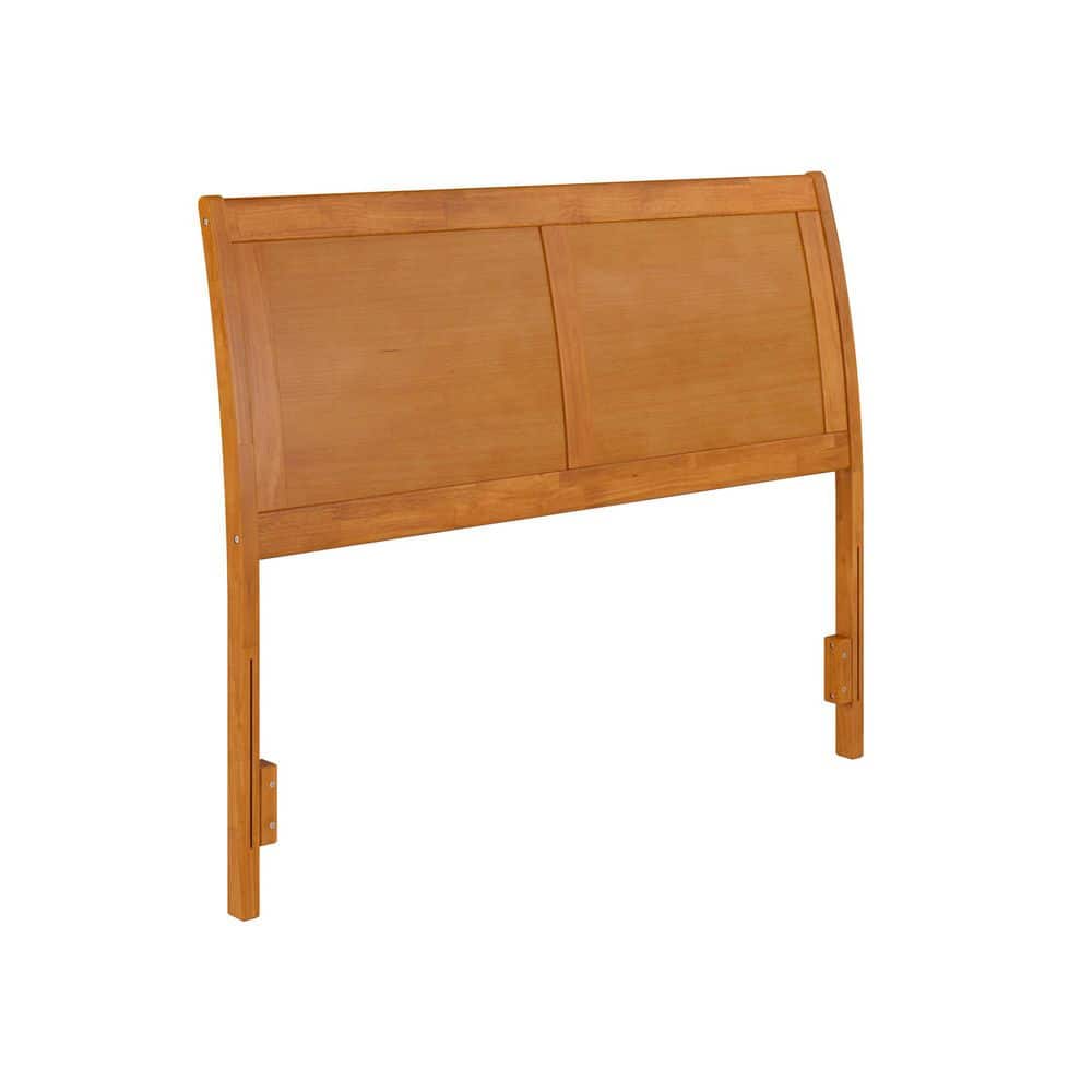 Portland Full Light Toffee Solid Wood Sleigh Headboard