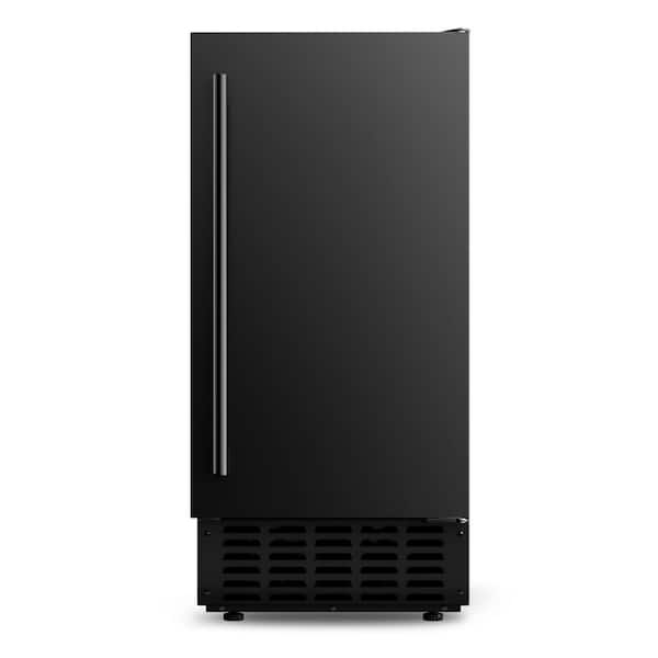 18 in. 66 lbs. / 24H Nugget Ice Maker, Bulit-in/Freestanding, Freezer Ice Machine in Black with Ice Full Alert