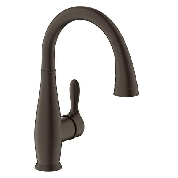 GROHE Parkfield Single-Handle Pull-Down Sprayer Kitchen Faucet with Dual Spray in Oil Rubbed Bronze
