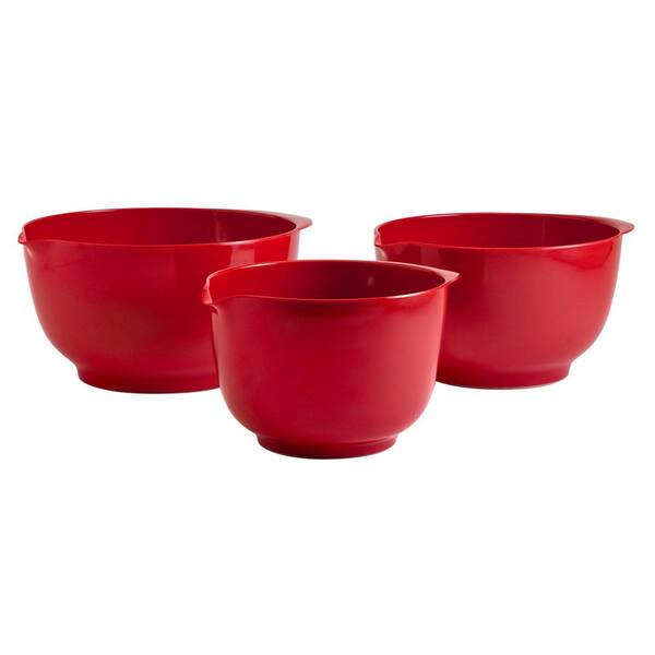 Hutzler 2, 3 and 4 l Melamine Mixing Bowl Set in Red (Set of 3)