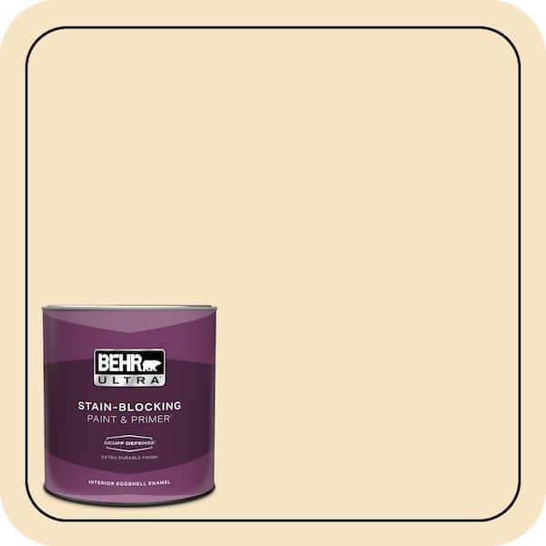 BEHR ULTRA 1 qt. #330C-2 Lightweight Beige Extra Durable Eggshell Enamel Interior Paint & Primer