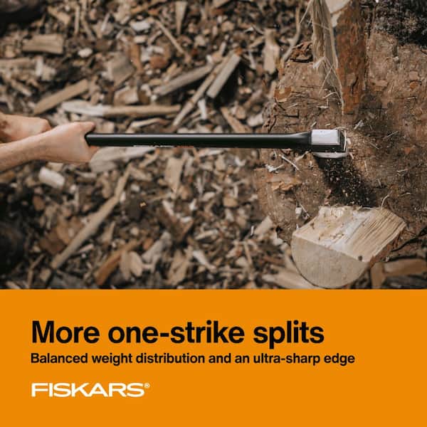 Fiskars X-series™ X25 - Hacha de corte con hoja de acero forjado con mango  de absorción de golpes de 28 pulgadas, para troncos medianos a grandes