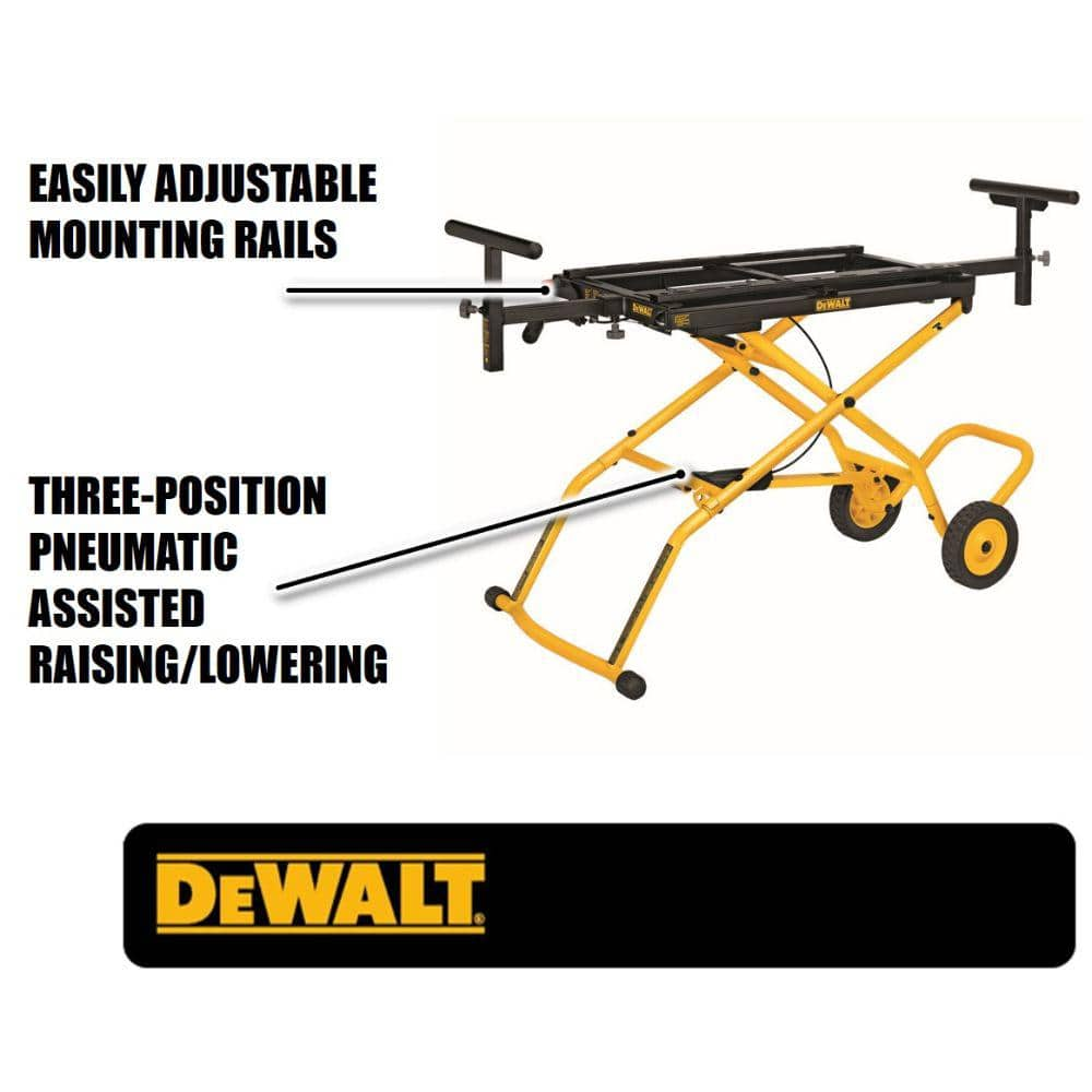 DEWALT DWX726 32 1 2 in. x 60 in. Rolling Miter Saw Stand with 300