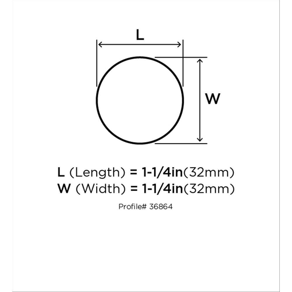 Polished Chrome Round Cabinet Knob, 1-1/4 inch Diameter
