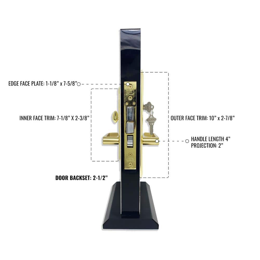 Brass Right-Handed Mortise Entry Door Knob Set