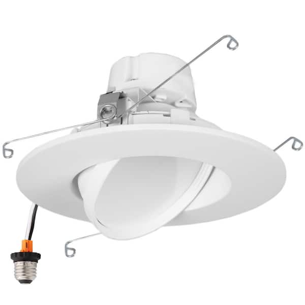 Maxxima 6 in. Round 2700K Warm White New Construction Non-IC Rated Recessed Intergrated LED Kit