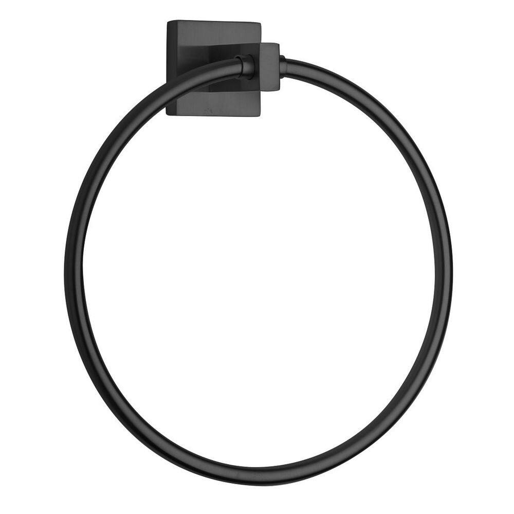 Square Collection Wall Mounted Bathroom Towel Ring in Matte Black price history on PriceWatchPro