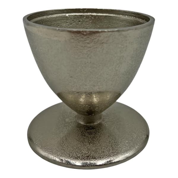 castellousa Silver 4 in. Chalice Metal Aluminum Decorative Candle Holder
