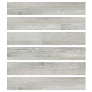 36 Pieces 12 MIL x 6 in. x 36 in. Peel and Stick Water Resistant Luxury Vinyl Plank Flooring, Grey Oak (54 sq. ft./box)