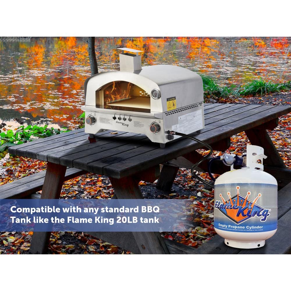 Flame King Stainless Steel Propane Outdoor Pizza Oven