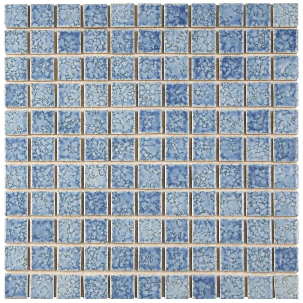 Fountain Square Blue 6 in. x 6 in. Porcelain Mosaic Take Home Tile Sample price history on PriceWatchPro
