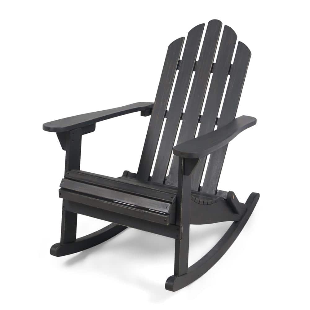 Wood Adirondack Rocking Chair Dark Gray price history on PriceWatchPro