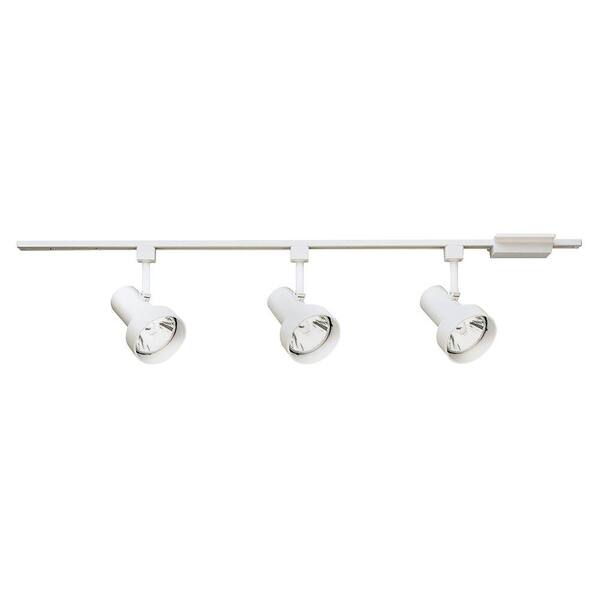 Juno Trac-Lites 4 ft. 3-Light White Step Cylinder Track Lighting Kit