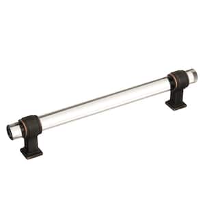 Glacio 6-5/16 in (160 mm) Center-to-Center Clear/Oil-Rubbed Bronze Drawer Pull