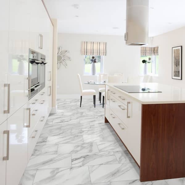 Strata 12 in. x 24 in. Matte Ceramic Marble Look Floor and Wall Tile (16 sq. ft./Case)
