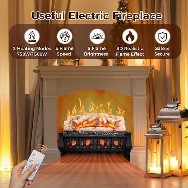 R.W.FLAME 21 in. Freestanding Electric Fireplace Set with Remote