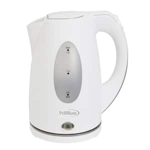 6-Cup Cordless White Electric Kettle with Detachable Base