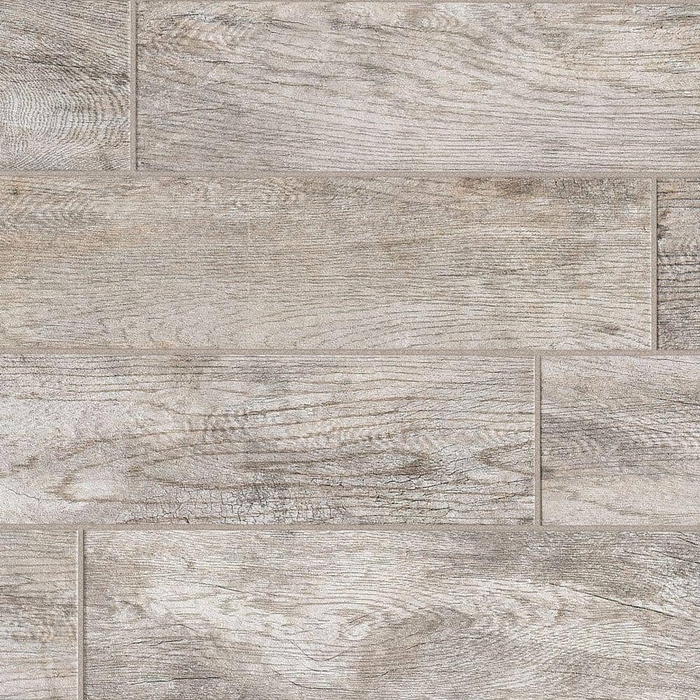 Lifeproof Pewter Wood 6 in. x 24 in. Glazed Porcelain Floor and Wall Tile  (14.55 sq. ft. / case) LP53624HD1PR - The Home Depot