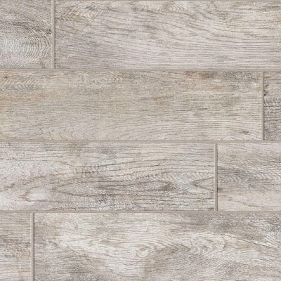 Montagna Dapple Gray 6 in. x 24 in. Porcelain Floor and Wall Tile (14.53 sq. ft. / case)
