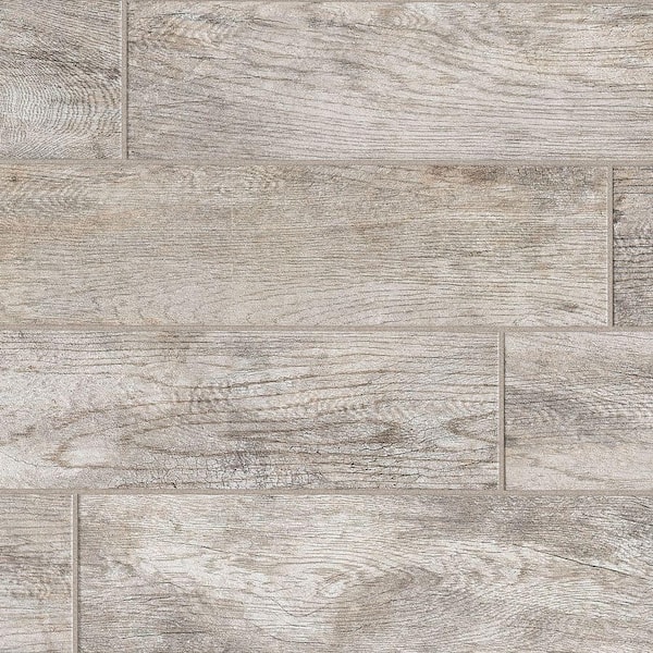 Marazzi Montagna Dapple Gray 6 in. x 24 in. Porcelain Floor and Wall Tile (14.53 sq. ft. / case)