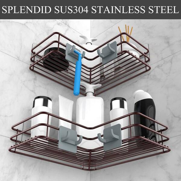 Shower Caddy Shelf Stainless Steel Suction Cup Shower Organizer