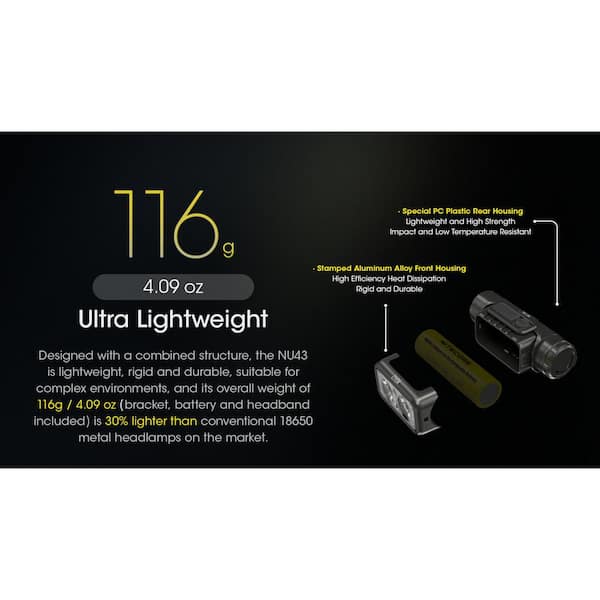 NITECORE 700 Lumens USB-C Rechargeable LED Headlamp with Spot, Flood and  Red Triple Outputs NU33 - The Home Depot