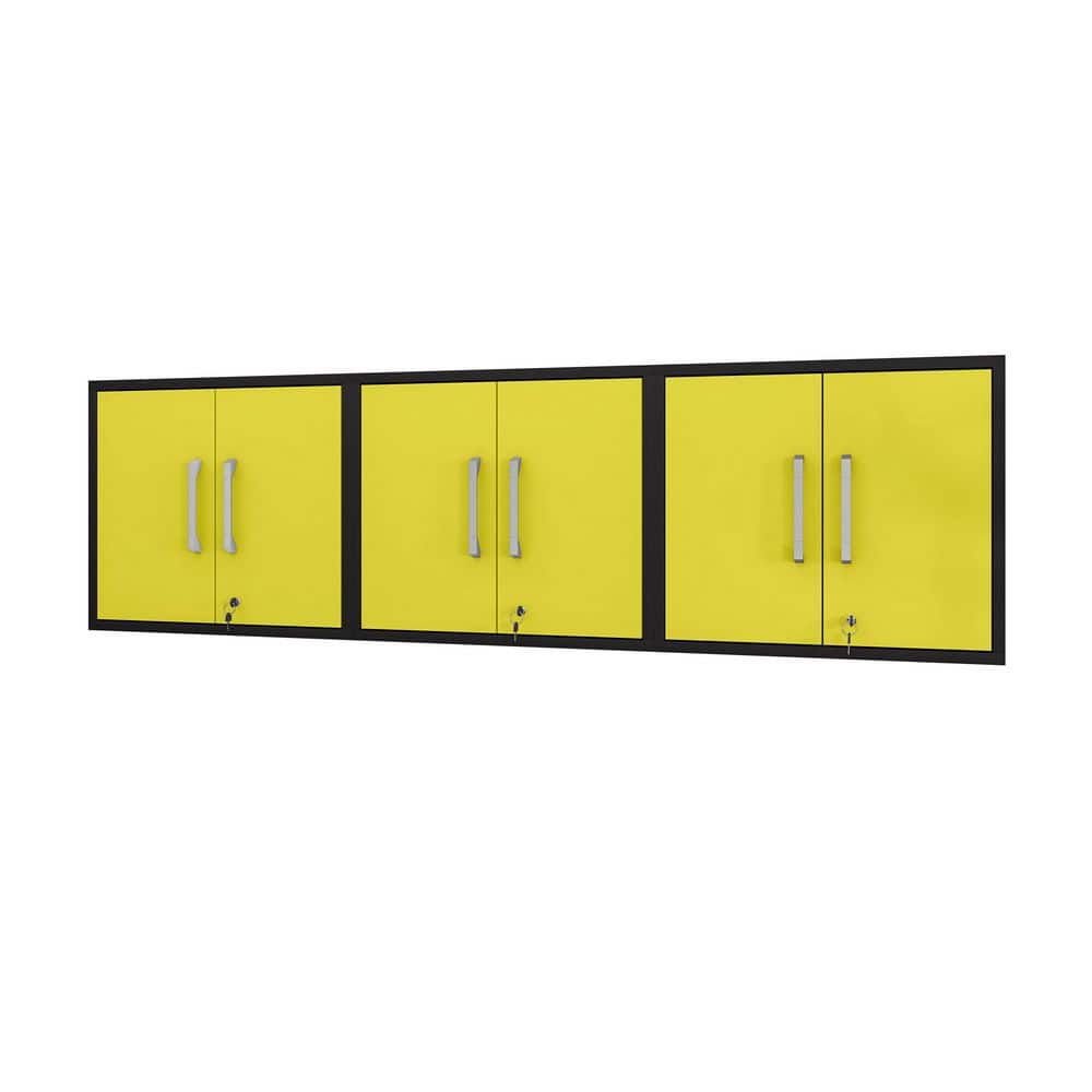 Manhattan Comfort Shelving Matte - Matte Black & Gray Eiffel Floating Garage  Cabinet - Set of Two - Yahoo Shopping