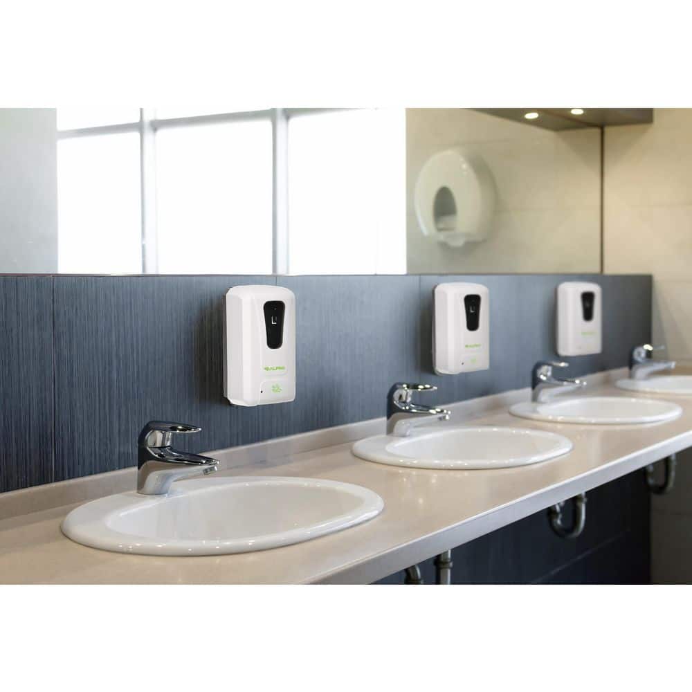 White Plastic Automatic Foaming Hand Sanitizer Dispenser