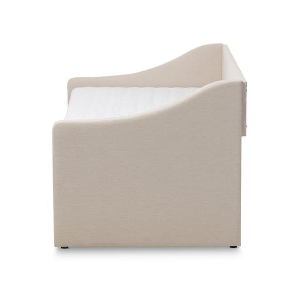 Baxton Studio Barnstorm Contemporary Beige Fabric Upholstered Twin