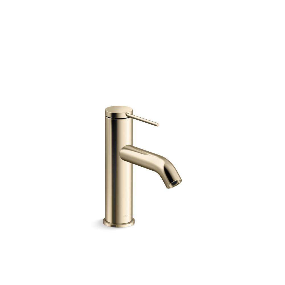 Components Single Handle Bathroom Sink Faucet 1.2 GPM in Vibrant French Gold