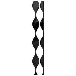 Ozark 0.125 in. T x 0.75 ft. W x 8 ft. L Black Acrylic Decorative Wall Paneling 9-Pack