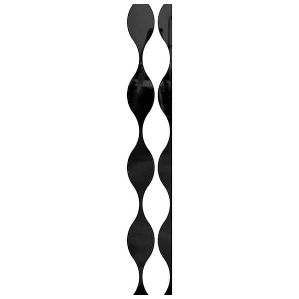Ekena Millwork Ozark 0.125 in. T x 0.75 ft. W x 8 ft. L Black Acrylic Decorative Wall Paneling 9-Pack